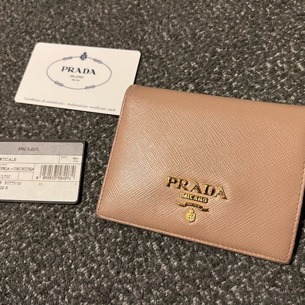 Prada Blush Leather Card Holder